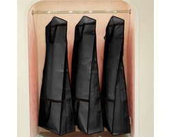 Zwarte bruidsjurk beschermhoes, opbergtas voor trouwjurken, speciale gelegenheidskleding, stofhoes, draagbaar en herbruikbaar