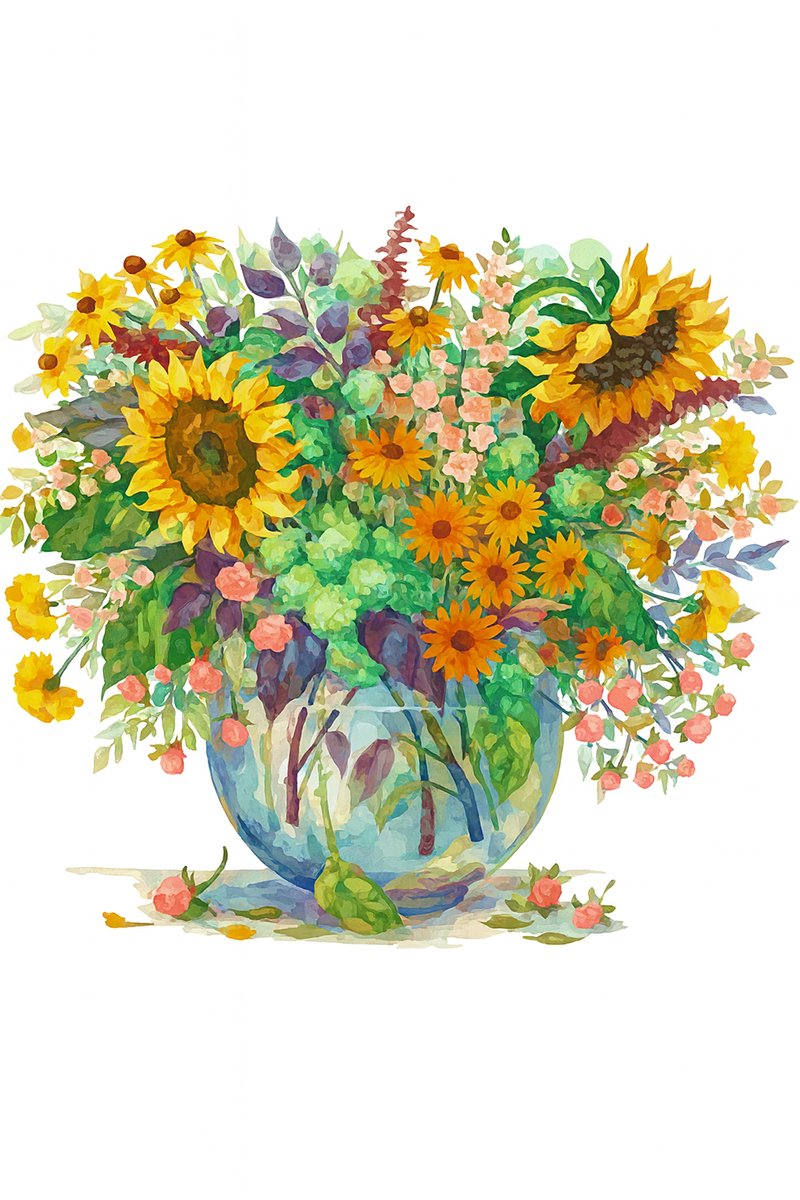 Protsvetnoy Paint by Numbers | Sunflowers in a Vase - MG2062E