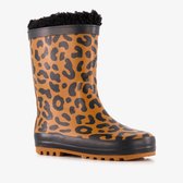 Mountain Peak gevoerde kinder regenlaarzen met luipaardprint - Bruin - 100% stof- en waterdicht - Maat 25