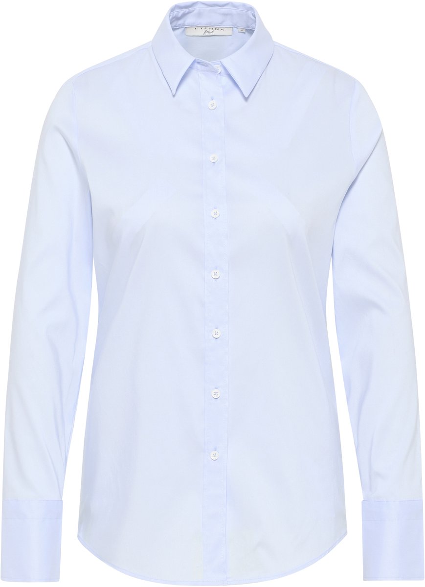 ETERNA dames blouse slim fit - stretch performance shirt - lichtblauw