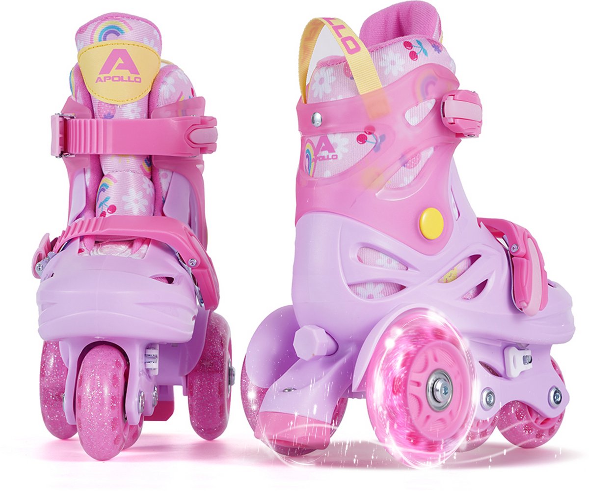 Apollo Kids My 1st Skates Verstelbaar – Verstelbare rolschaatsen voor kinderen, maat 26-30, rolschaatsen voor meisjes en jongens, ideaal voor beginners, trainingsrolschaatsen met dubbele rem