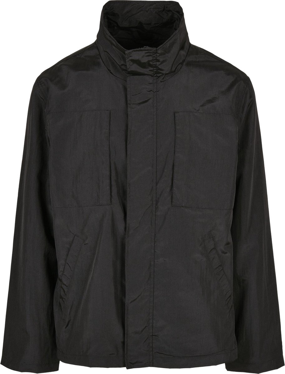 Urban Classics Double Pocket Nylon Crepe Windbreaker jacket M Zwart
