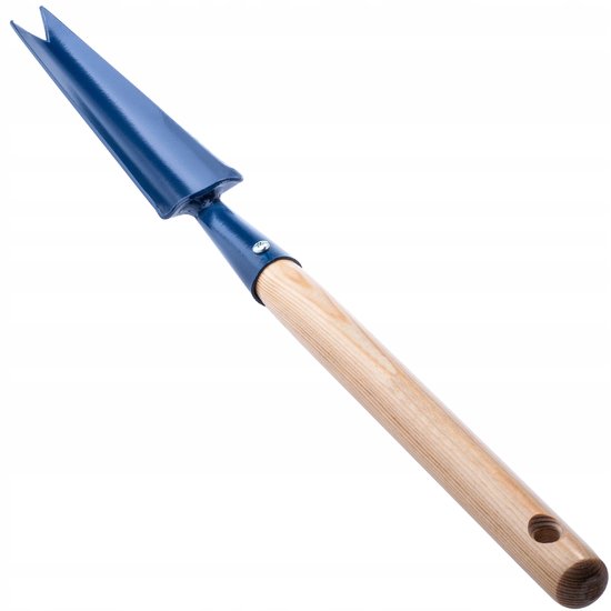 KADAX Robuuste onkruidsteker van roestvrij staal, handmatige onkruidsteker met houten handvat, onkruidtrekker, onkruidjager, tuinwieder, worteljager (50 cm, blauw) van KADAX — afbeelding 5