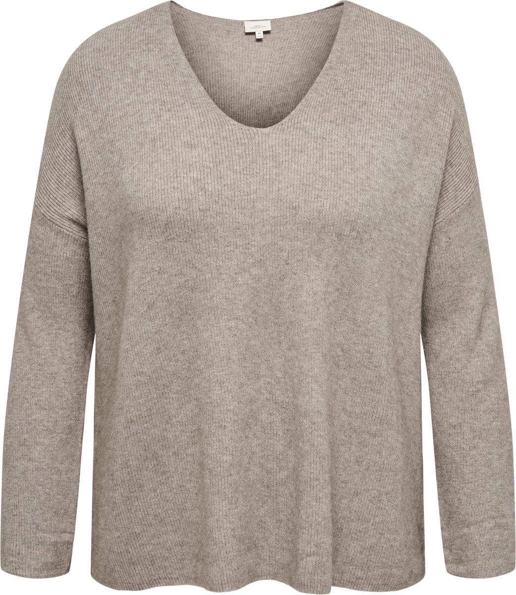 ONLY CARMAKOMA - CARIBI LS RIB LOOSE V-NECK CC KNT - Dames - Gebreide truien
