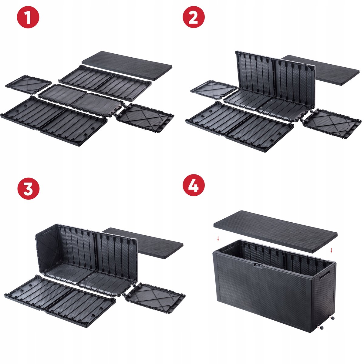 Keter Emily Opbergbox - 118x45x57 cm - 270L - Grafiet