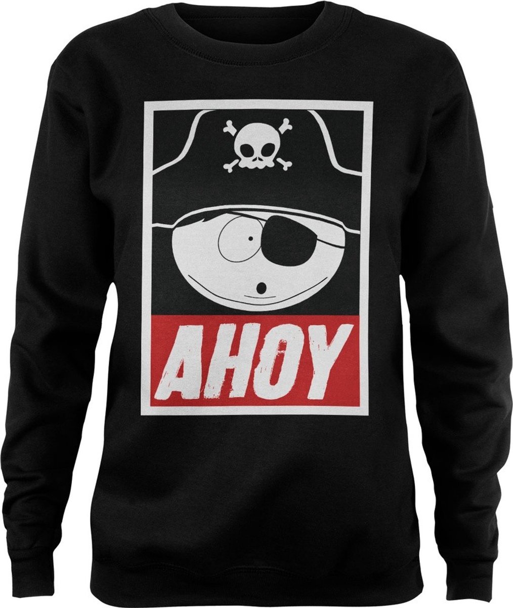South Park Eric Cartman Ahoy Girly-sweatshirt voor dames, zwart