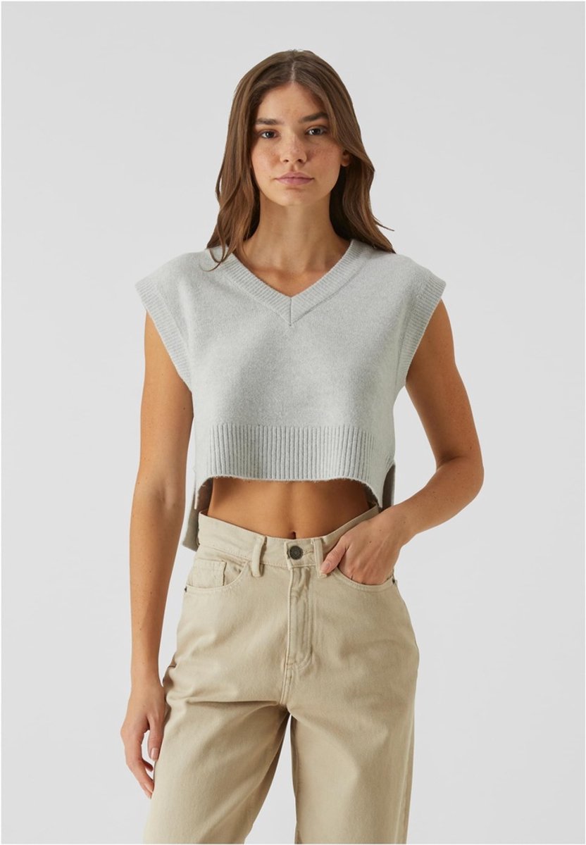 Urban Classics Soft Knit Pullunder Mouwloze top S Grijs