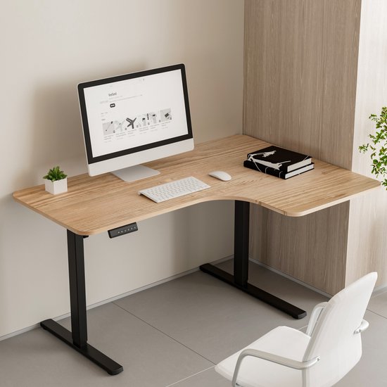 Zit‑Sta Bureau Elektrisch | Hoekbureau | L-vormig | 140 x 100 x 60 cm