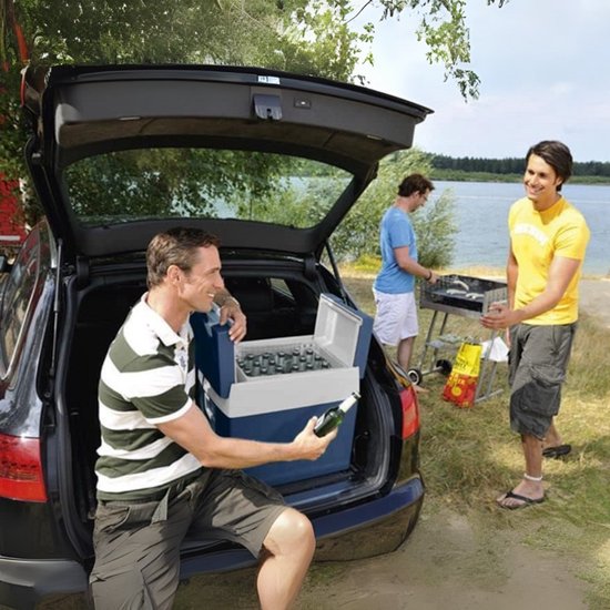 SCH® Elektrische koelbox 12 en 230 volt - Elektrische koelbox - Koelbox -Blauw - ‎54cm x 40cm x 46cm — afbeelding 2