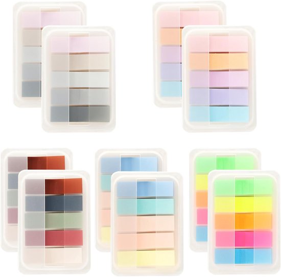 Foto: Plaknotities pop up zelfklevende markers transparante sticky notes doorzichtige indextabs 1000 stuks
