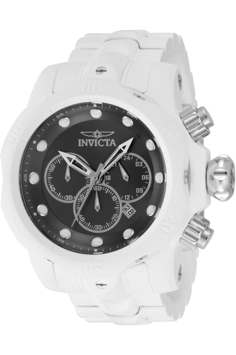 Invicta Venom 48223 Heren Horloge - Waterdicht - Analoog - Quartz Uurwerk - Roestvrij Staal met grijze Wijzerplaat - 54mm