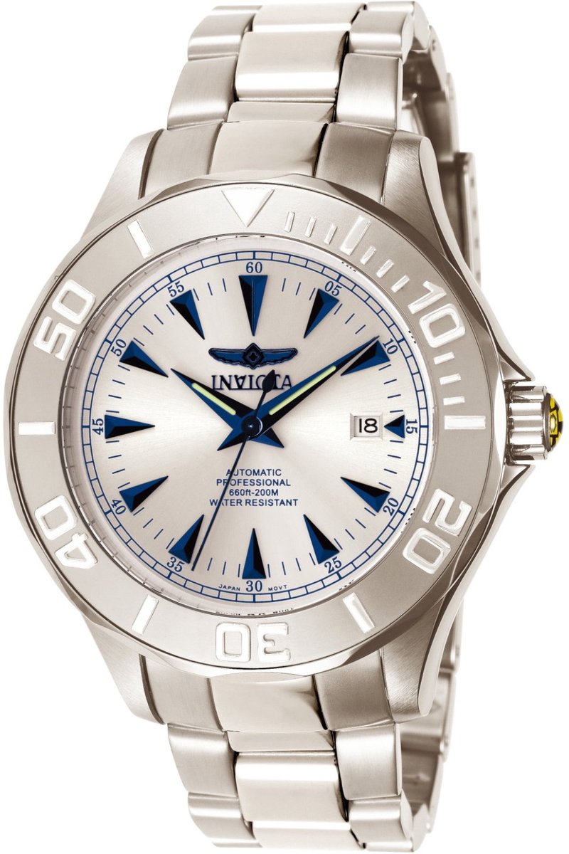 Invicta Signature 7033 Heren Horloge - Waterdicht - Analoog - Automatisch Uurwerk - Roestvrij Staal met zilveren Wijzerplaat - 47mm