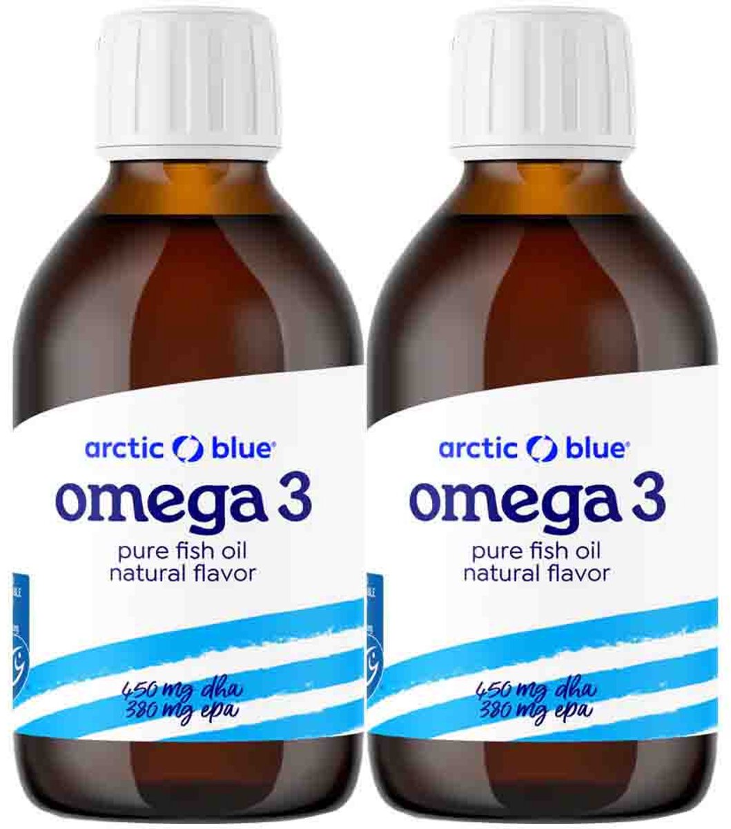 Arctic Blue - Visolie Omega-3 DHA 450mg & EPA 380mg - 2 x 300 ml - Voordeelverpakking