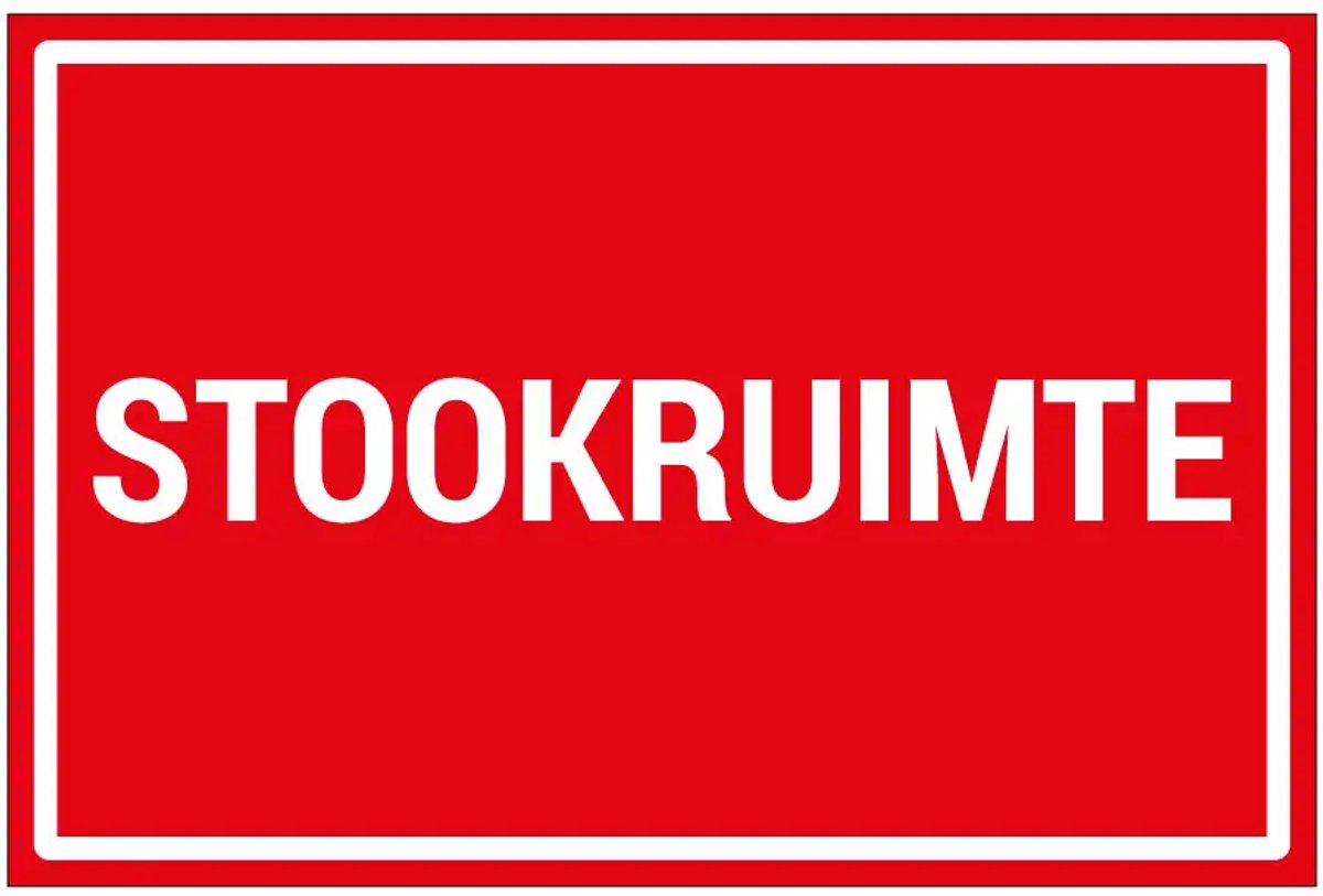 Stookruimte bord | gecoat dibond materiaal | 30 x 20 cm