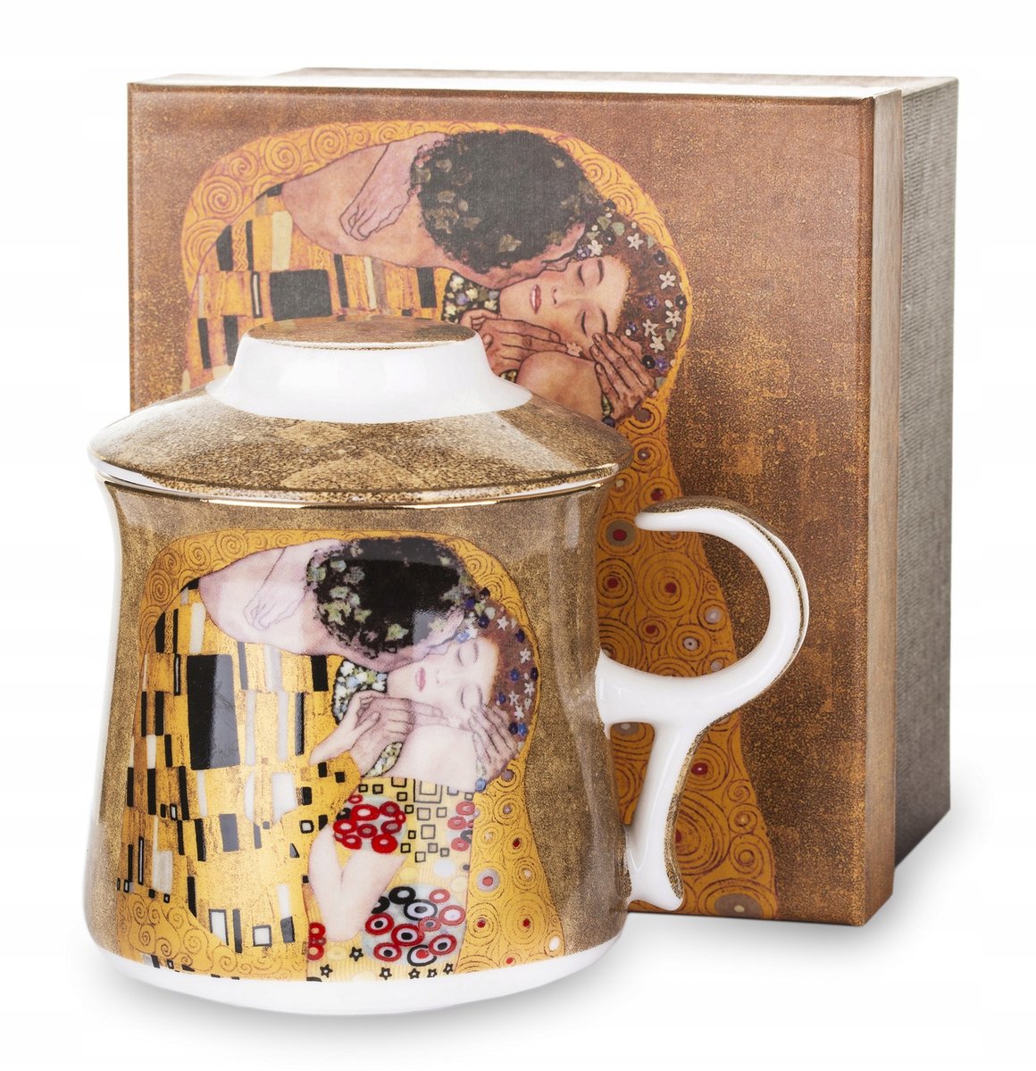 Kop met zetgroep Gustav Klimt 'De Kus' - 300 ml