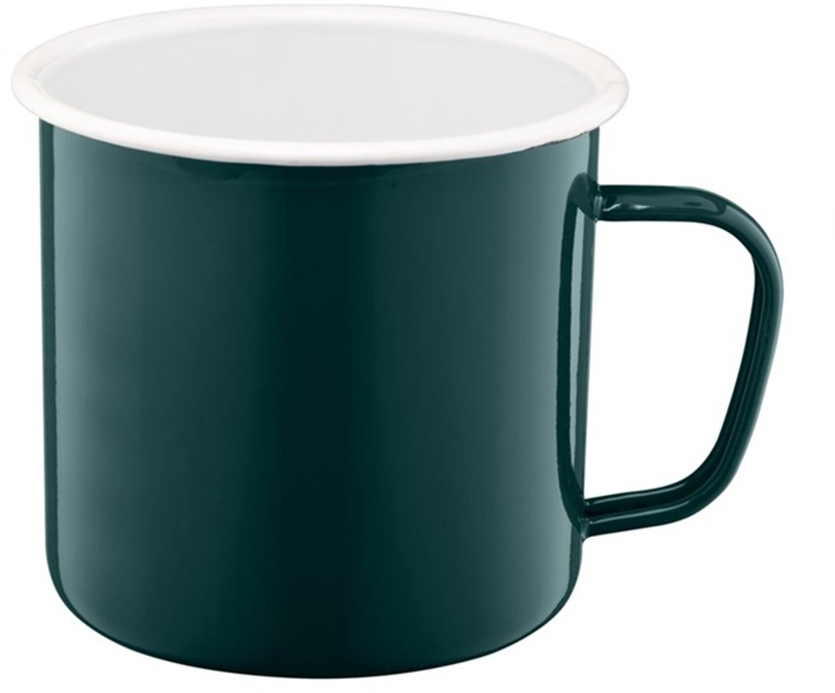 Roberto Emaille Mok 9cm 0,5L Groen - Stijlvol en Duurzaam