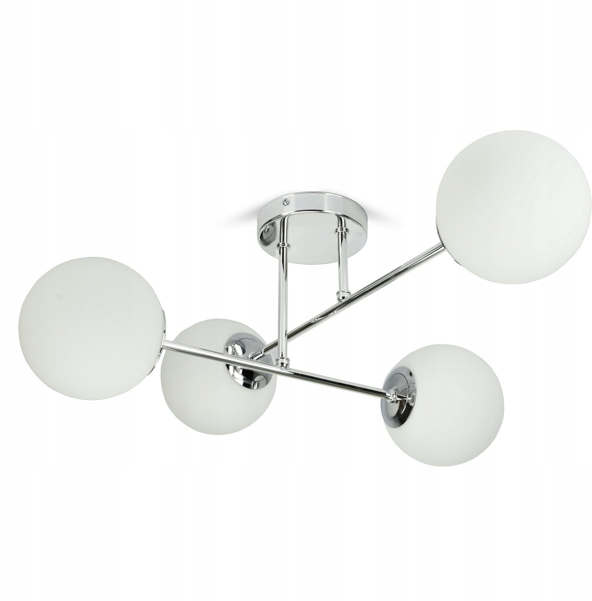 Moderne plafondlamp Chroom Glazen Bollen G9 4-lichts