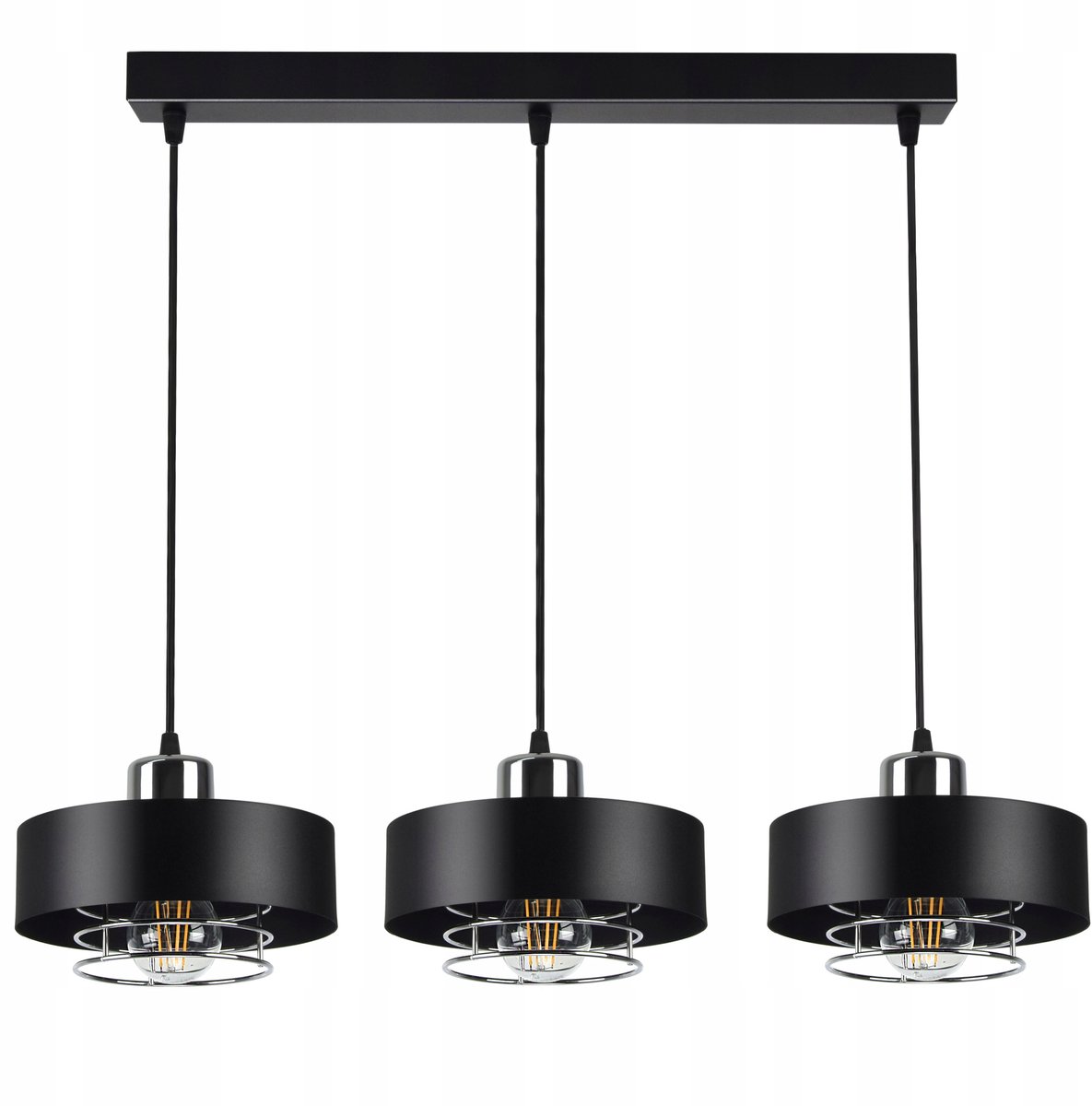 Luxe LED Plafondlamp VIGO II - Chroom, Zwart/Wit