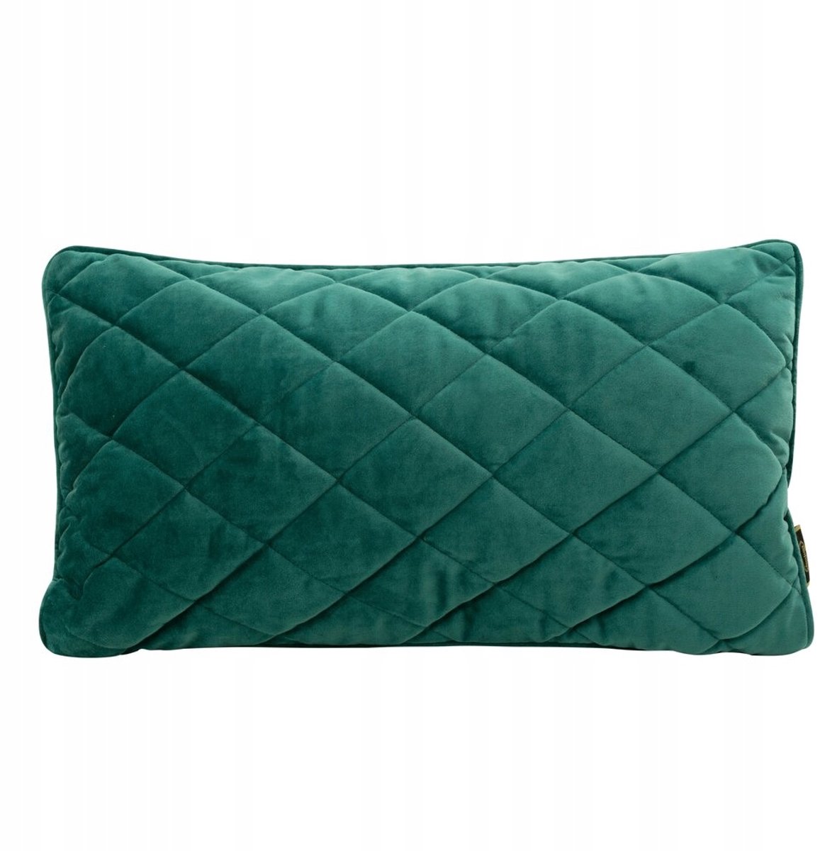 Turkoois velours sierkussen 30x50cm met vulling - Ruitpatroon