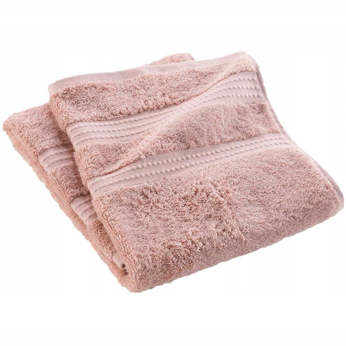 Zachte Katoenen Badstof Handdoek Roze 70x130 cm