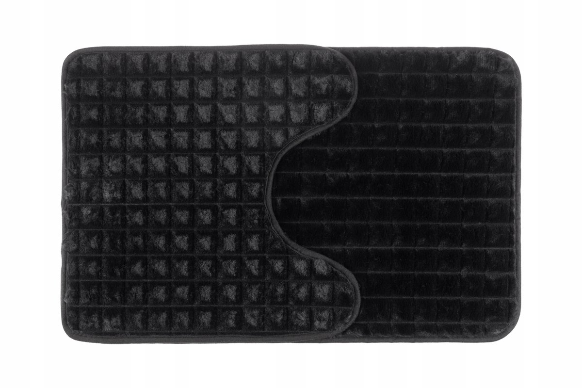 Panama Badkamermat 70x45 cm Zwart - 2-delig Antislip