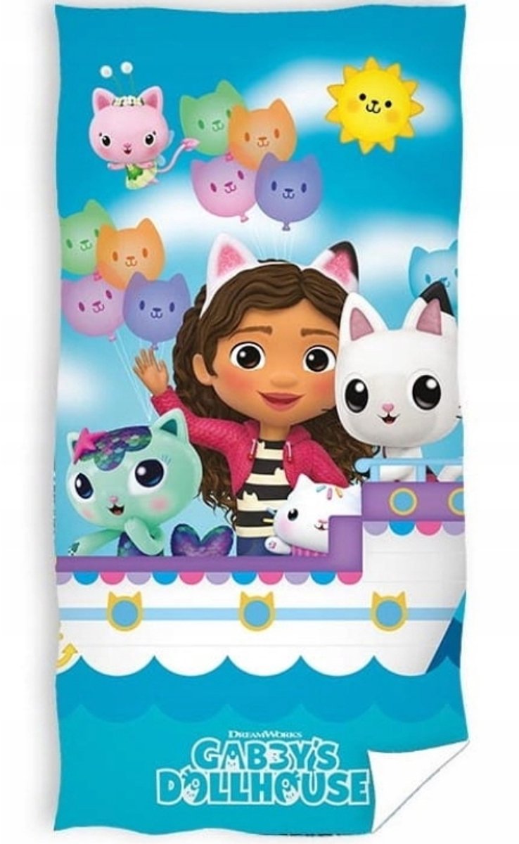 Strandlaken Kattenhuis Gabi 70x140 cm - 100% Katoen
