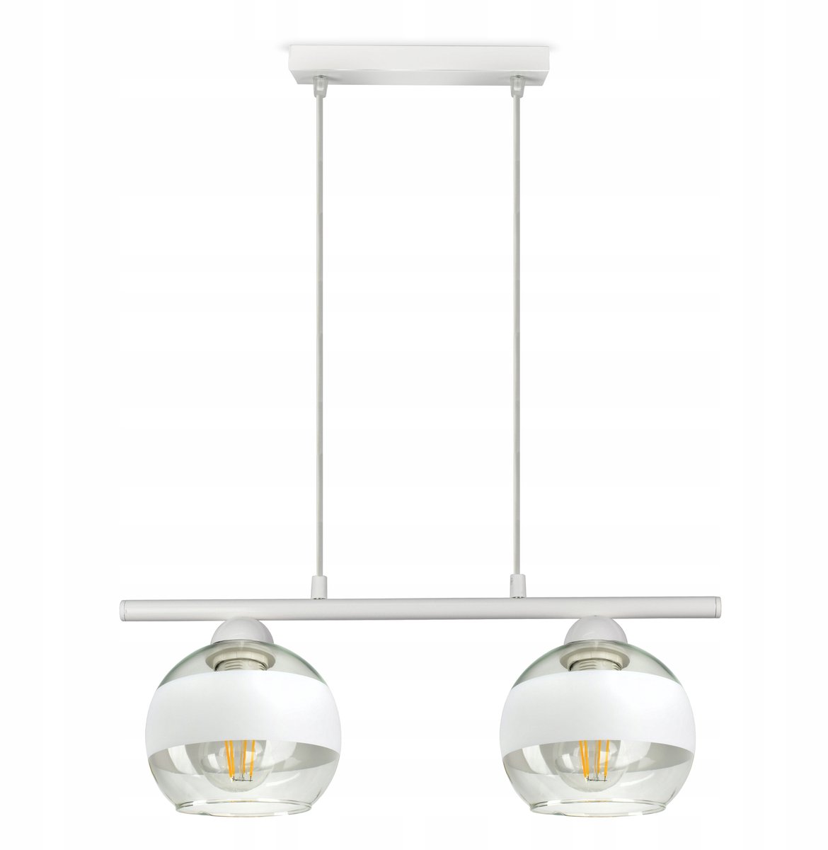 Hanglamp Wit Glas BZR2 LED E27 Modern 80cm