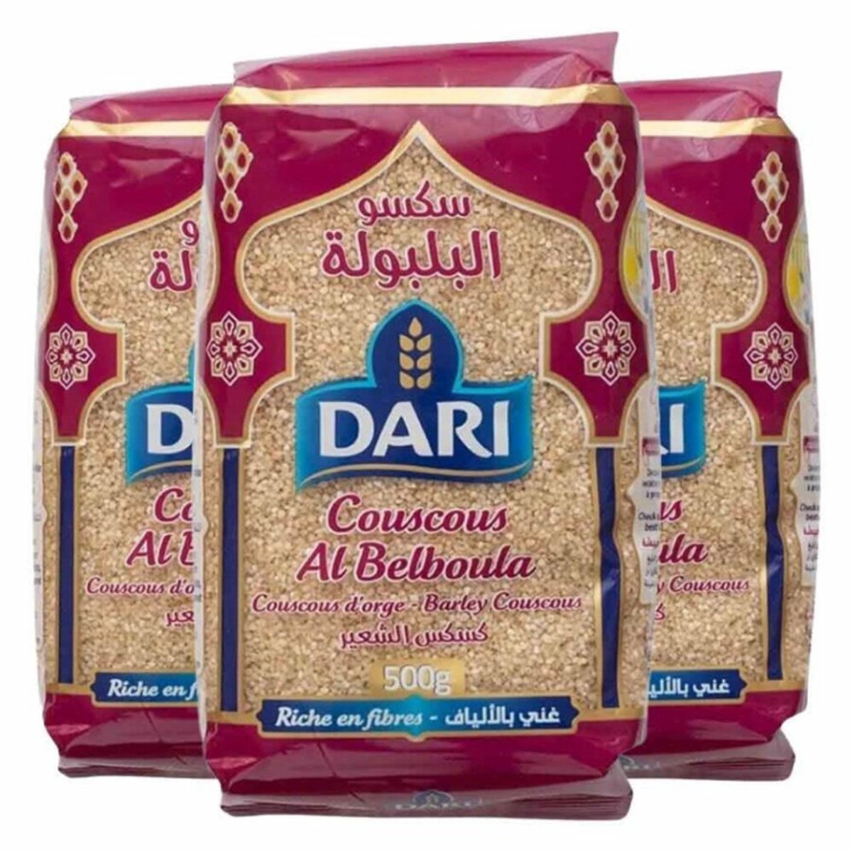 Dari Couscous Gerst Belboula - 3 x 500 gr - Voordeelverpakking