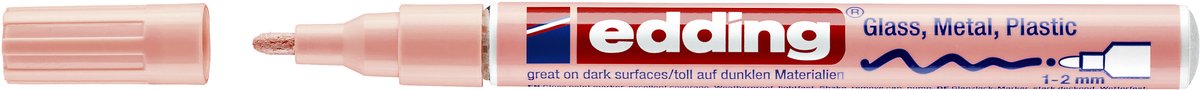 Paintmarker edding 751 oliebasis 1-2mm pastel roze | 10 stuks