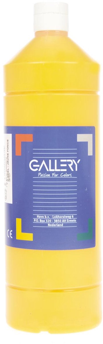 Gallery plakkaatverf | flacon van 1 l | donkergeel