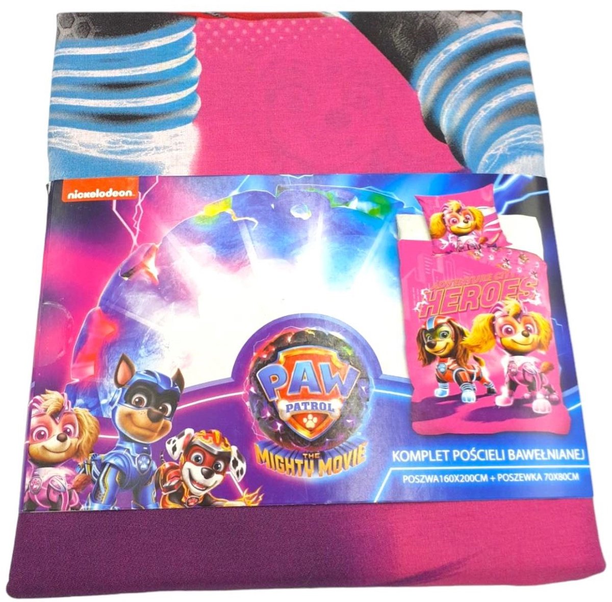 Paw Patrol Kinderbeddengoed Katoen Roze 160x200 cm