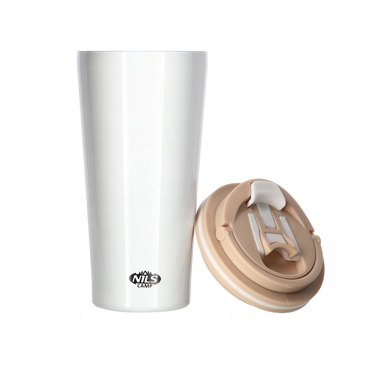 RVS Thermosbeker Wit 500ml - Dubbelwandig, 12u Warm, 24u Koud