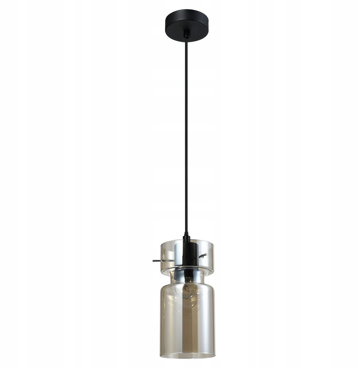 NIVIO hanglamp - rookglas, loftstijl, E27 fitting