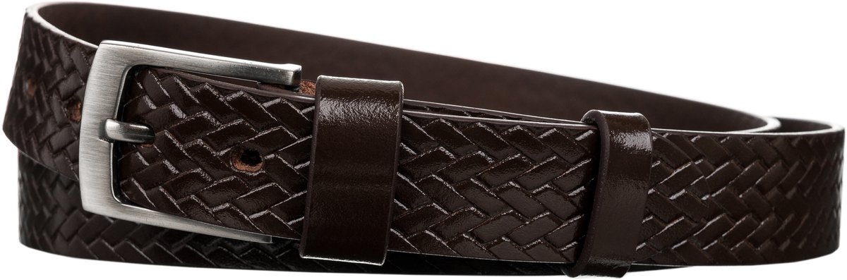 M LEDEREN RIEM WAS PLW-R-15 105 Bruin