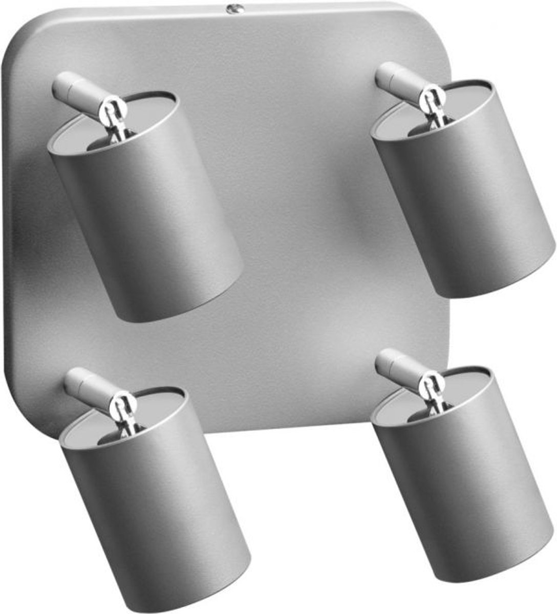 EYE SPOT Plafond Lamp 4 Spots Zilver/Grijs GU10 Modern