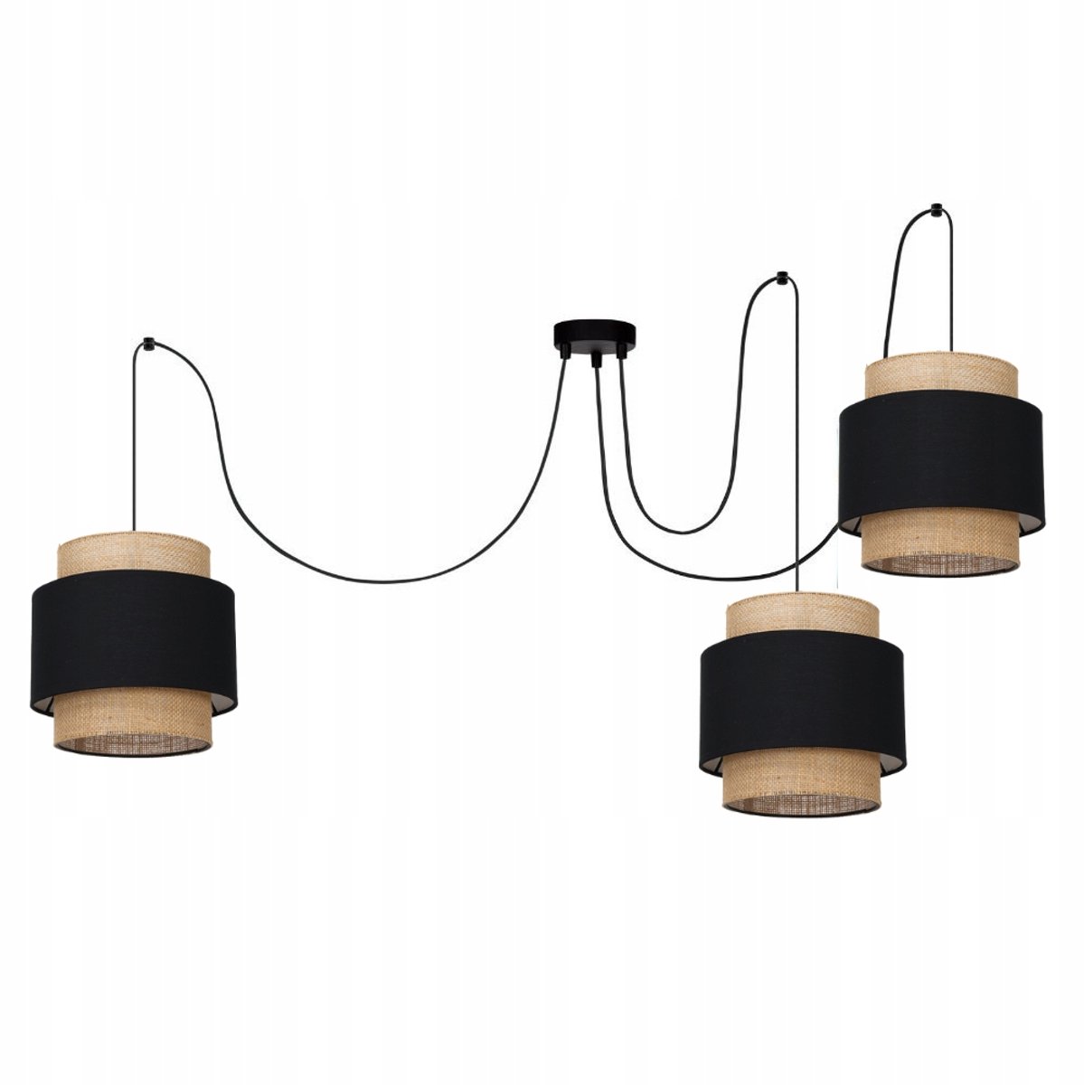 Jutten Hanglamp Boho Stijl - 3 lichtpunten