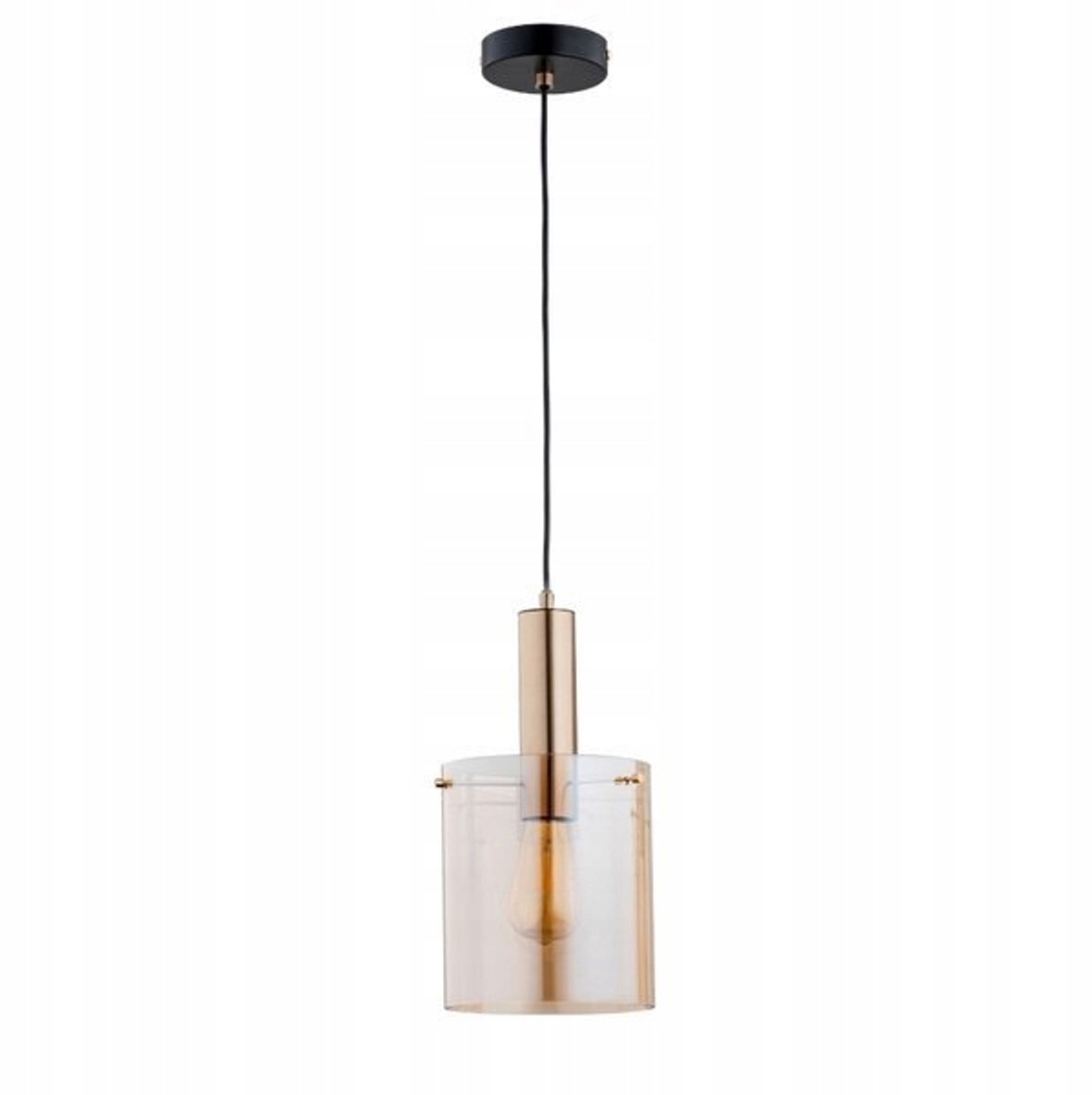 Alfa Calena Hanglamp Glas Amber/Goud E27