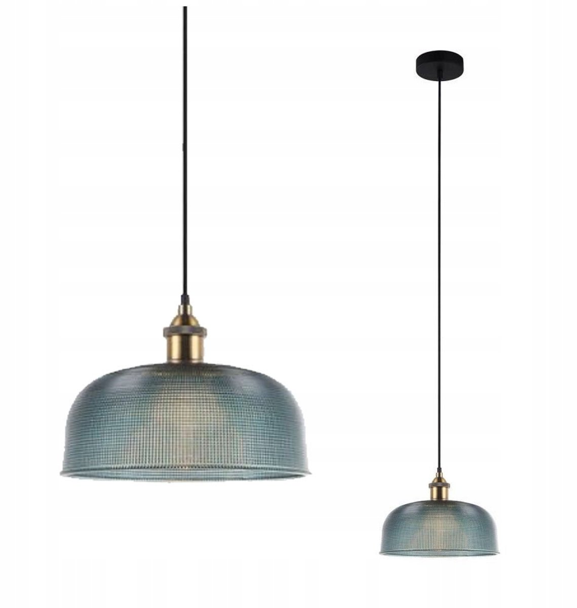 David MDM-2916/1 BL Hanglamp - Blaw, Stal & Glas, E27