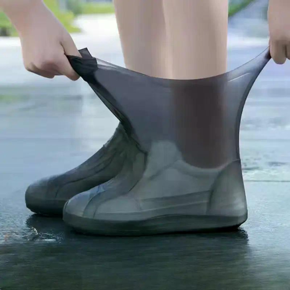 Daity 2-pack waterdichte - herbruikbare regenlaarshoezen - Hoge kwaliteit - duurzaam - universeel - zwart Waterdichte schoenhoezen