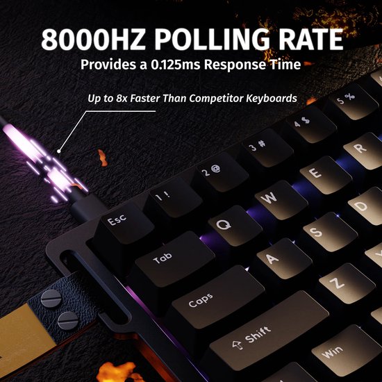 Teclado Magnético Mambasnake X Attack Shark X65 HE 8khz, Snap Tap Rapid Trigger Novo 1439991025
