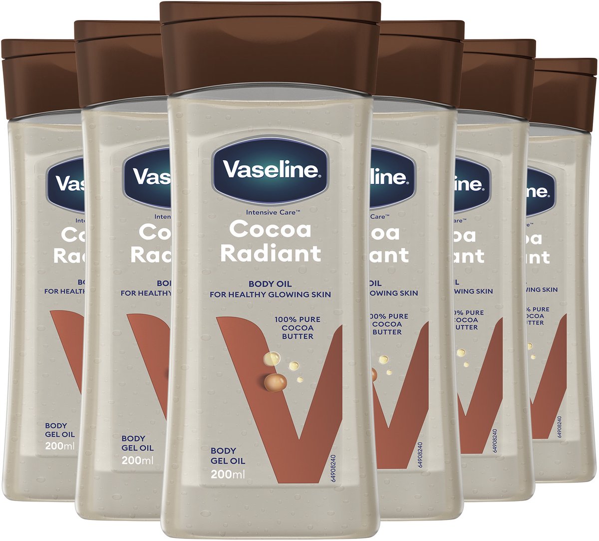 Bol.com Vaseline Intensive Care Body Gel Oil - Cocoa Radiant - met pure cacaoboter, voedende oliën en microdruppels Vaseline-jel... aanbieding