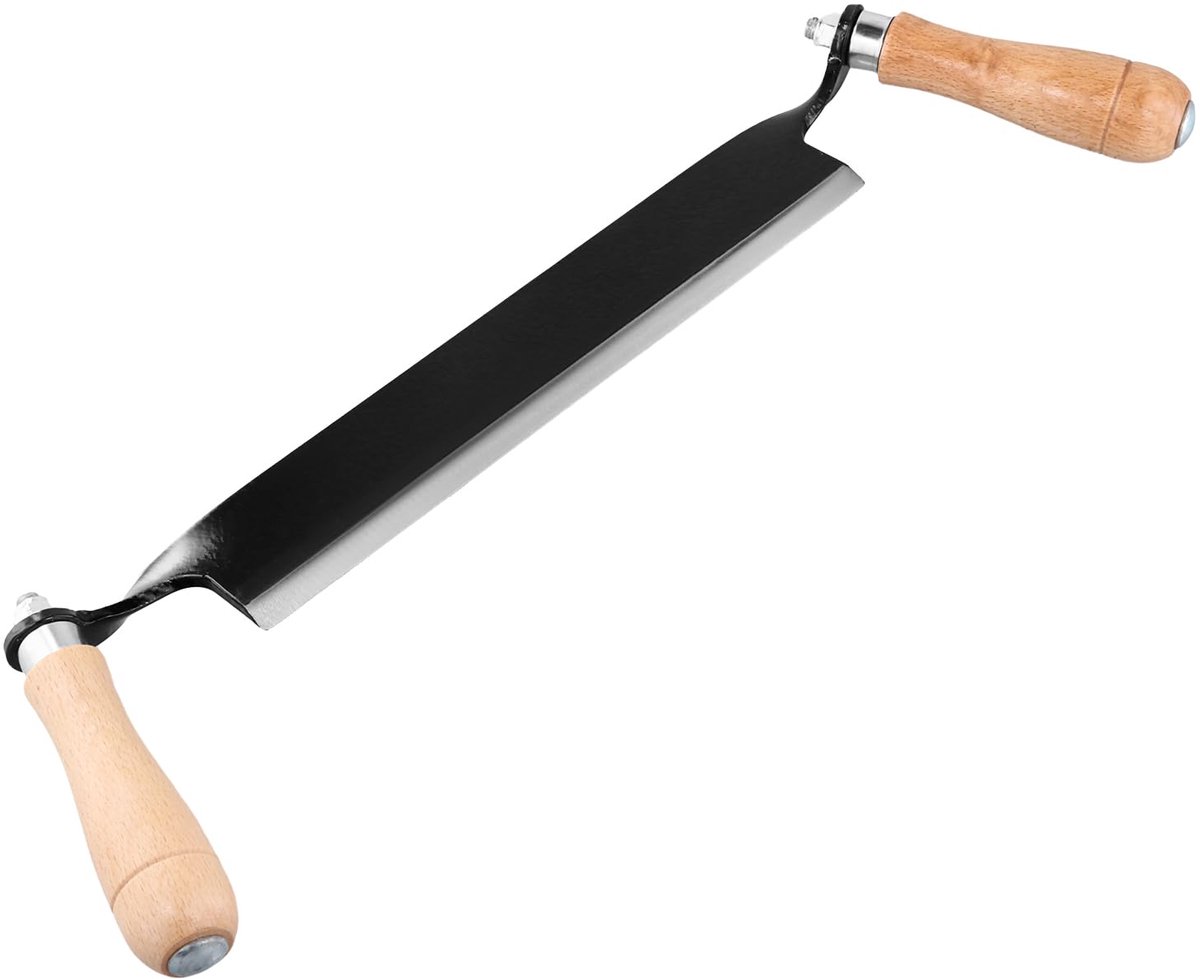 250mm pull knife - hoge scherpte - gehard hol slijpmes - ergonomische houten handvatten - recht