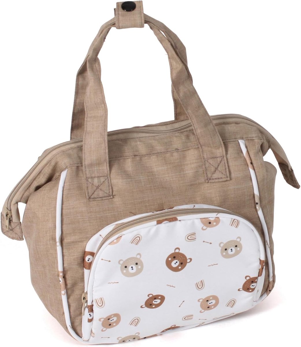Moderne luiertas voor poppen - Luxe poppenaccessoires en praktische poppentas in beige