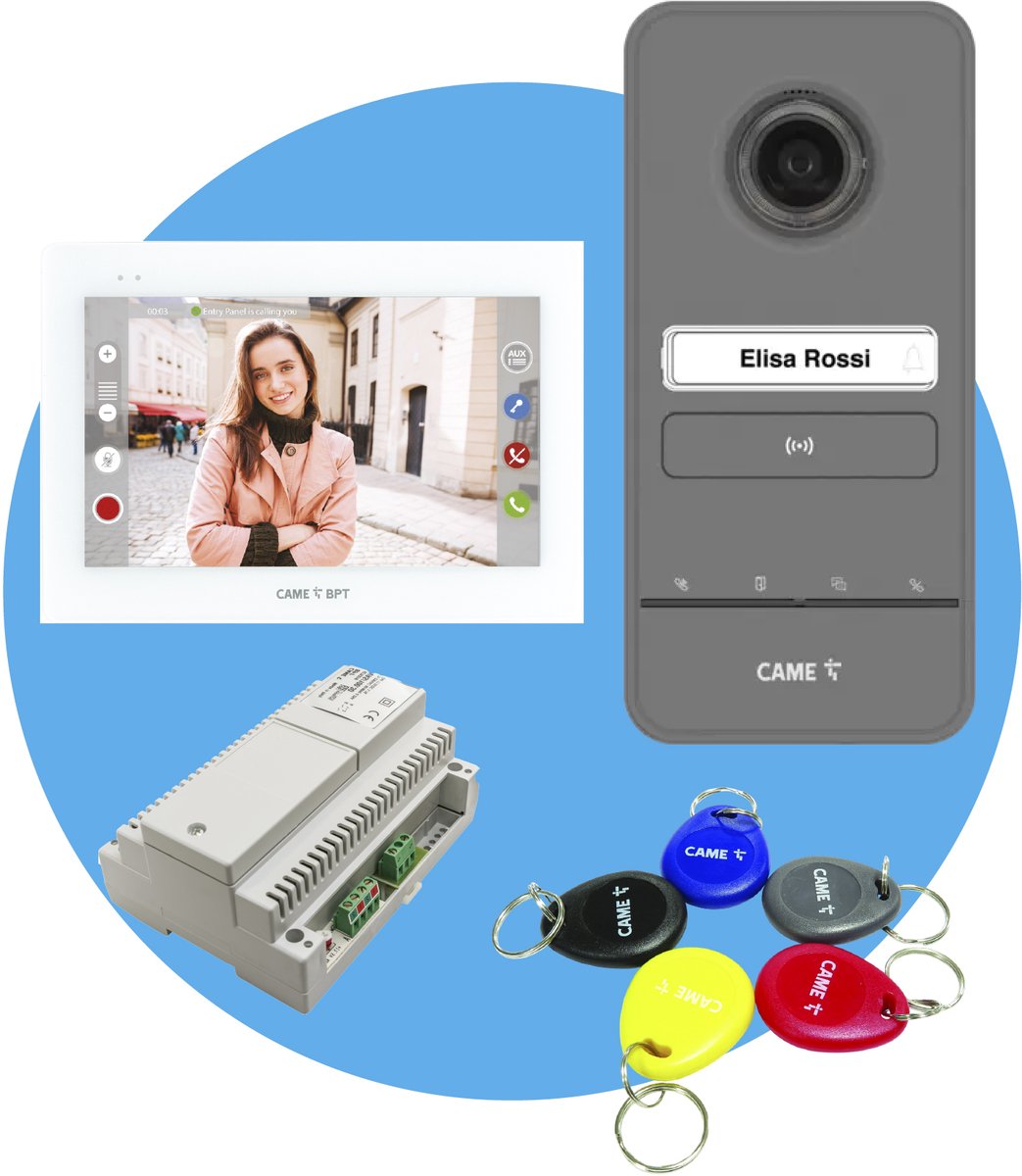 CAME - Video-intercomset voor ééngezinswoningen - 4 Delig: