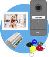 CAME - Video-intercomset voor ééngezinswoningen - 4 Delig: Video intercom XTS 7" in Huis, LHS V/01 plus Buitenpost, 5 Toegangsdruppels & Voedingsbron - Wi-Fi - Deurbel & Parlofoon - Wit