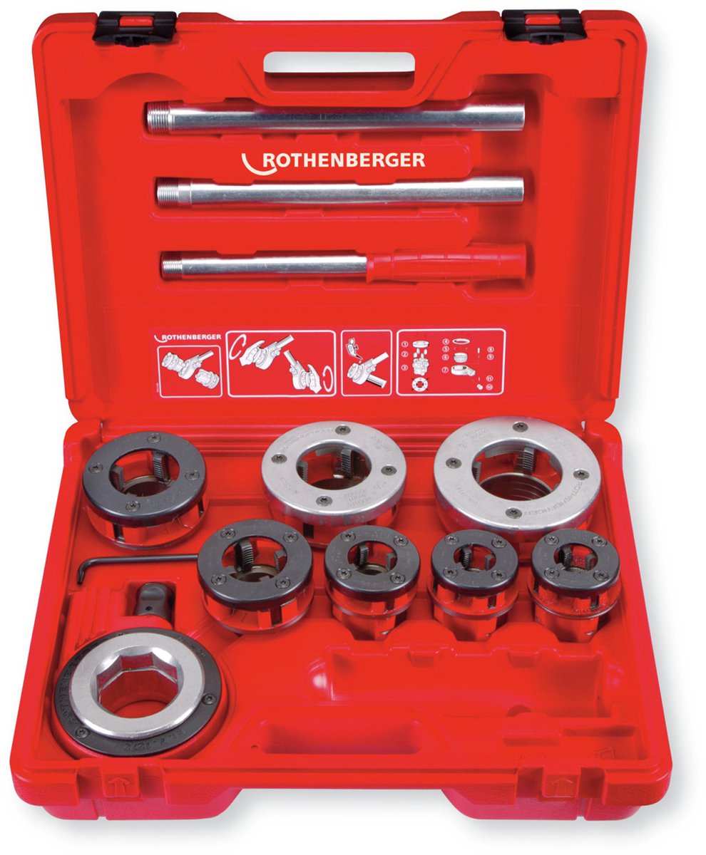 ROTHENBERGER SUPER CUT set, BSPT R, 3/8-2" in koffer - 07089...