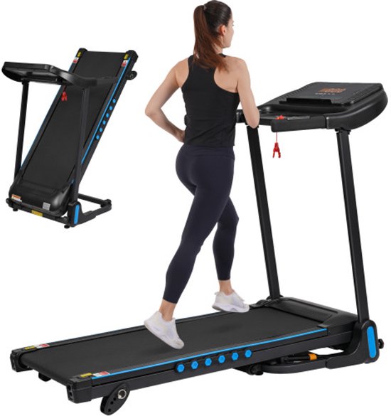 Loopband Opvouwbaar 14 km/u Bluetooth Blauw 140 kg - Loopband - €329,29