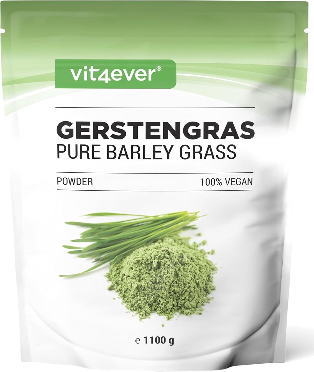 Gerstegras - 1,1 kg - Premium: Jong Gerstengras Poeder uit Nederland - Rijk aan Mineralen & Vitaminen - 100% Gerste gras - Veganistisch - Superfood - Vit4ever