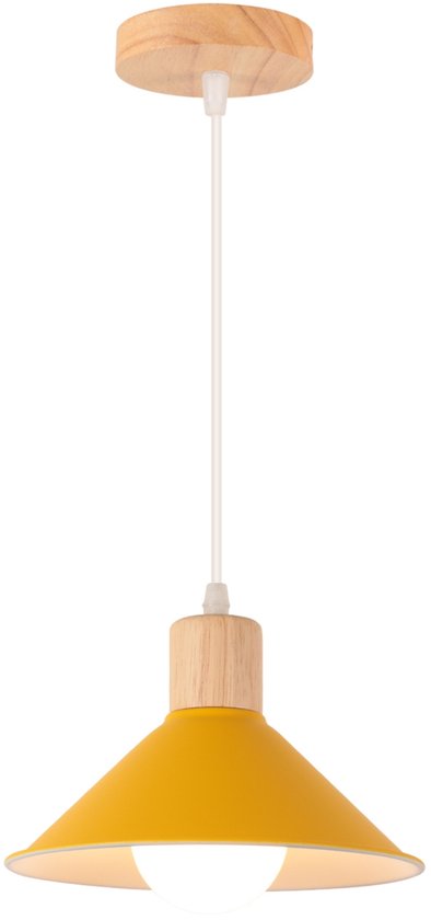 Lampe suspendue moderne chambre à coucher E27 Lustre pour salon cuisine café jaune