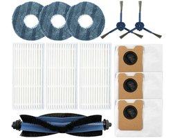 15-delige accessoireset Geschikt voor de Eufy Omni C20 robotstofzuiger, inclusief 1 hoofdborstel, 4 zijborstels, 4 dweilen, 3 filters en 3 stofzakken